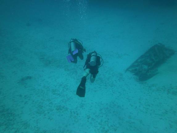 Início de mergulho em Isla Mujeres, no litoral do Yucatán, no sul do México